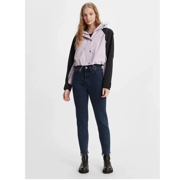 R19 Levi’s wedgie Icon fit high rise button fly jeans size 31 black & blue - Picture 4 of 13